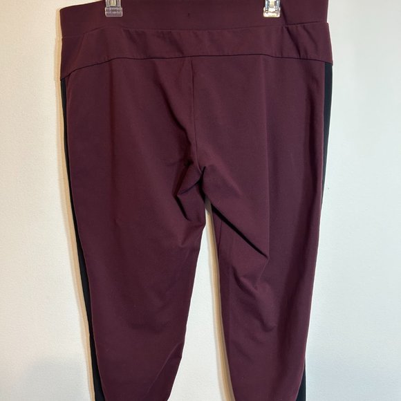 Athleta | Maroon with Black Stripe Joggers - Picture 2 of 9